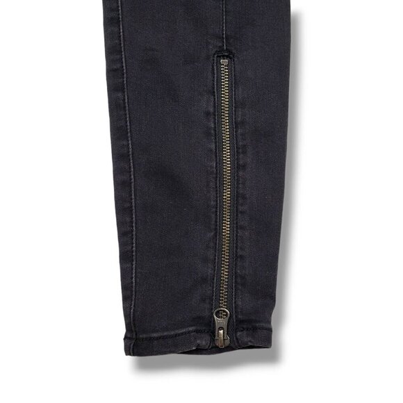 Liverpool Moto‎ Jeans Womens 4 Black Pull On Mid Rise Ankle Zipper - Picture 7 of 10